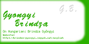 gyongyi brindza business card