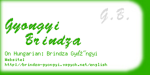 gyongyi brindza business card